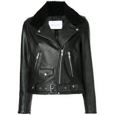 Nobody Denim Sherpa Biker Jacket Black Leather 3 405 Brl Liked On Polyvore Featuring Outerwea Motorcycle Jacket Outfit Jacket Outfits Faux Shearling Jacket