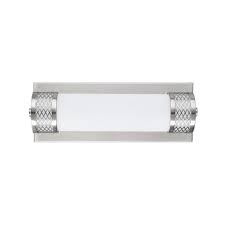 All ceiling lights recessed lighting track lighting wall lights table & floor lamps under cabinet lights outdoor lights ceiling fans light bulbs lighting accessories commercial lighting. Aspen Creative Metal Led Bathroom Vanity Wall Light Fixture 12 Wide Brushed Nickel With Opal Glass Diffuser Brushed Nickel Overstock 32203462