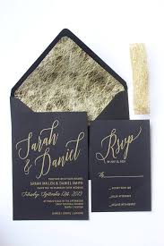 Real Gold Foil Modern Wedding Invitation Suite White Black Gold Elegan Wedding Invitations Simple Classic Simple Wedding Invitations Modern Wedding Invitations