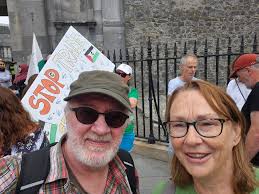 Kilkenny stands with Palestine and with the people of Gaza; a great turnout  for today's march. It was lovely to see people of all ages out; we feel so  powerless at times