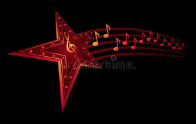 Music Star Neon Star With Music Notes Isolated On Black Ad Neon Star Music Music Black Ad Music Star Music Notes Stock Photography Free