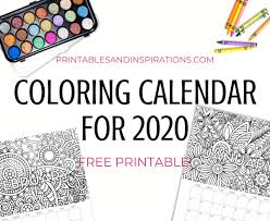 This category contains images for every month of the year. Free Printable 2020 Coloring Calendar Pages Printables And Inspirations