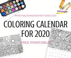 The spruce / wenjia tang take a break and have some fun with this collection of free, printable co. Free Printable 2020 Coloring Calendar Pages Printables And Inspirations