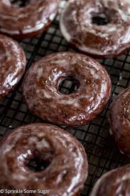 Glazed Chocolate Cake Donuts Sprinkle Some Sugar Recipe Chocolate Cake Donuts Desserts Homemade Donuts