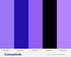 Portage Persian Blue Cornflower Blue Ebony Heliotrope Color Scheme Icolorpalette Purple Color Palettes Persian Blue Handmade Inspiration