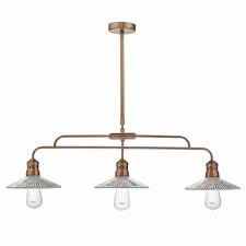 Check spelling or type a new query. Retro Industrial 3 Light Ceiling Pendant Bar In Copper With Glass