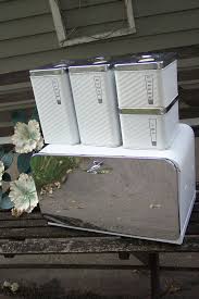 Vintage Bread Box And Canisters Set Via Etsy Canister Sets Vintage Kitchenware Vintage Bread Boxes