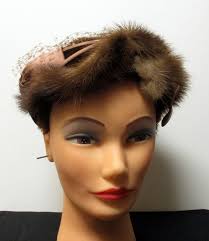 Vintage Faux Fur Hat & Net