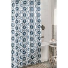 Revive Your Bathroom With A Globally Inspired Medallion Motif Shower Curtain With Images Cool Shower Curtains Green Shower Curtains Patterned Shower Curtain