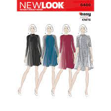 Beautiful women's knitted dress patterns, here you will find easy knit dress pattern to more complex patterns. New Look 6469 Misses Easy Knit Dress With Length And Sleeve Variations