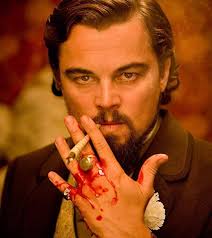 When Calvin Candie (Leonardo DiCaprio) smashes his hand