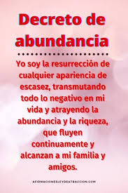 Y entonces hacer el decreto que. Abundancia Y Prosperidad Economica Abundancia Y Prosperidad Decreto De Abundancia Abundancia