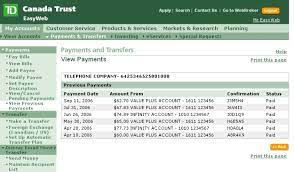 Neither td bank nor td ameritrade is responsible for the products and services of the other. Easyweb Tour Personal Banking Payment History