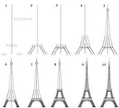 How To Draw The Eiffel Tower Google Search Eiffel Tower Drawing Eiffel Tower Art Step By Step Drawing