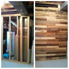 Partial Wall To Hide Furnace In Our Laundry Room Palletwoodrepurposing Mor2becreated Basement Makeover Furnace Room Floor Makeover