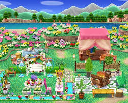 Animal Crossing Pocket Camp Acpc Main Campsite Flower Garden Outdoors Aesthetic Wip Animal Crossing Pocket Camp Animal Crossing Animal Crossing Pc