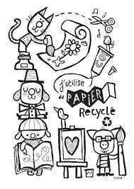 37 j utilise du papier recycle e coloriage livre de couleur cahier vie maternelle peter pan avec fille