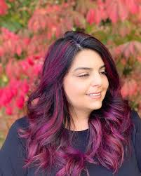 Purple hair color amazing For the fall season #fallhaircolor @fallcolors85  @behindthechair_stylist @pulpriothair @fcfreddy @mhs_mammothhuskies  @visitbishop #bishophair #freddydidmyhair #loveshayari #hairlovers