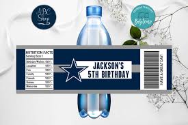 Printable Dallas Cowboys Water Bottle Labels Instant Diy Bobotemp