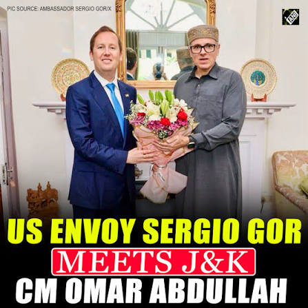 US Ambassador Sergio Gor meets Jammu and Kashmir Chief Minister Omar  Abdullah #SergioGor #OmarAbdullah #JammuKashmir #Kashmir #USAmbassador  #USIndiaRelations #JKNews #KashmirNews #Srinagar #JammuKashmirNews  #IndiaUSRelations #OmarAbdullahNews