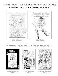 This is a beautifully detailed coloring page for adults featuring alice of alice in wonderland and alice through the looking glass. Alice In Wonderland Adult Coloring Book Shop Zenescope Zenescope Entertainment Inc
