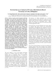 Philippines example of position paper about poverty. Pdf Ecotourism As A Catalyst Of Poverty Alleviation In Rural Economy In Cebu Philippines