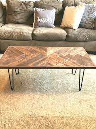 Chevron Table Herringbone Coffee Table With Hairpin Legs Coffee Tables Wooden Pallet Table Sofa Table Pallet Fur Rustikale Tische Chevron Tisch Couchtisch