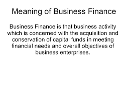 A definition of finance would not be complete without exploring the career options associated with the industry. Meaning Of Business Finance