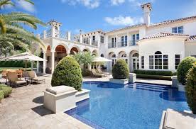 Classic Formal Design Pool And Cabana Patio With Roof Deck Above Mediterranean Home In Boca Raton Fl Mediterranean Homes Mansions Luxury Homes Dream Houses
