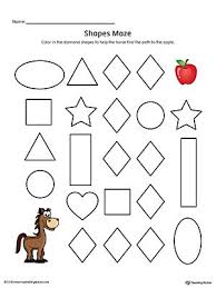 Early Childhood Shapes Worksheets Shapes Worksheets Shape Tracing Worksheets Color Worksheets
