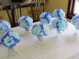 The centerpieces at a baby shower can really help set the mood for the party. Boy Baby Shower Flower Centerpieces Novocom Top