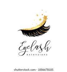 Eyelash care card after care card glitter rose gold lash etsy. Eyelash Extension Logo Makeup Gold Glitter Stock Vector Royalty Free 1006678105