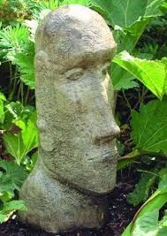 Not too many of the embellished spuds are still around. Easter Island Stone Head Garden Statue Shop