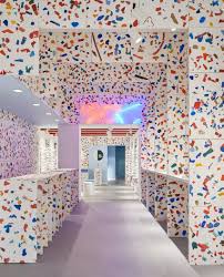 Plasticiet S Colourful Terrazzo Used For Interior Of Antwerp Ace Tate Retail Interior Terrazzo Neutral Retail