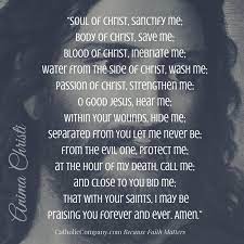 Maybe you would like to learn more about one of these? Anima Christi Prayer The Catholic Company