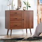 Wide Dresser With 3 Drawer Chest And 1 Side Cabinet Corrigan Studio