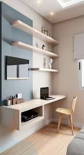 Have a look at another inspiring article for home office ideas: Melamine Furniture Melamine Furniture Small Floating Desk For Rooms Home Office Decor Home Home Office Design