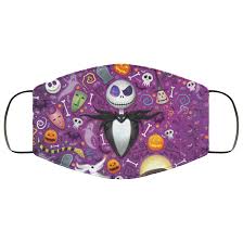 Jack Skellington Face Mask Nightmare Before Christmas Washable Reusable Custom Cubebik