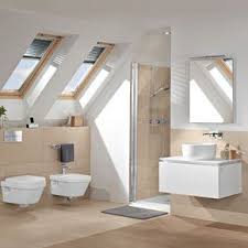 Dachbad In Beige Und Weiss Villeroy Boch Architectura Badezimmer Dachschrage Bad Mit Dachschrage Badezimmer Mit Schrage