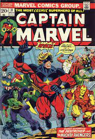 People are talking about captain marvel's haircut in avengers: Captain Marvel Vol 1 31 Marvel Comic Books Marvel Comics Covers Comics