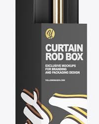 Curtain Rod Box Mockup In Box Mockups On Yellow Images Object Mockups