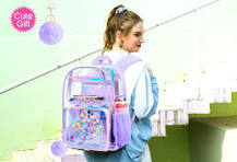 Amazon.com | AGSDON 3PCS Clear Backpack for Girls ...