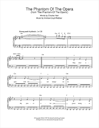 The phantom of the opera sheet music. Andrew Lloyd Webber The Phantom Of The Opera Sheet Music Notes Chords Beginner Piano Download Musicals 32207 Pdf