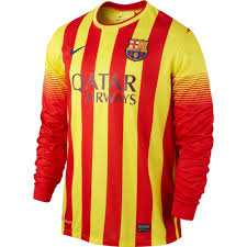 A replica version of an official club or national team jersey often. Nike Fc Barcelona Long Sleeve Away Replica Jersey 13 14