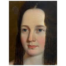 English 19th Century Oil Painting Portrait Lady Sara Losh