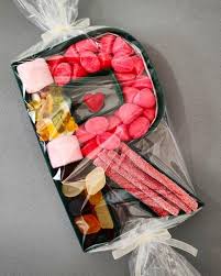 Personalised Initial Letter With Assorted Candy Sweets Customisable Birthday Anniversary Name Day Christimas Gift 20cm Height 2 5cm Deep Diy Birthday Gifts Wedding Gifts Packaging Diy Crafts For Gifts