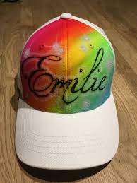 Baseball Cap Mit Namen Designe Von Cm Airbrush Air Brush Designs Swag Hats Baseball Hats