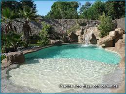 Beach Style Pools Beach Style Pool Projects Created By Yelicarocks Beachhomes Beach Entry Pool Backyard Beach Backyard Pool