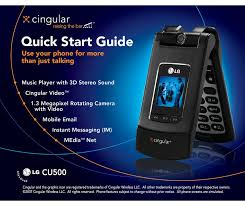LG CU500 QUICK START MANUAL Pdf ...