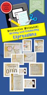 Expression Interactive Notebook Evaluating Expressions Elementary Writing Algebraic Expressions Activities